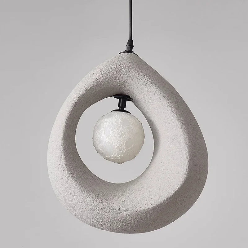 Nordic LED pendant lamp wabi sabi style for dining room and bedroom