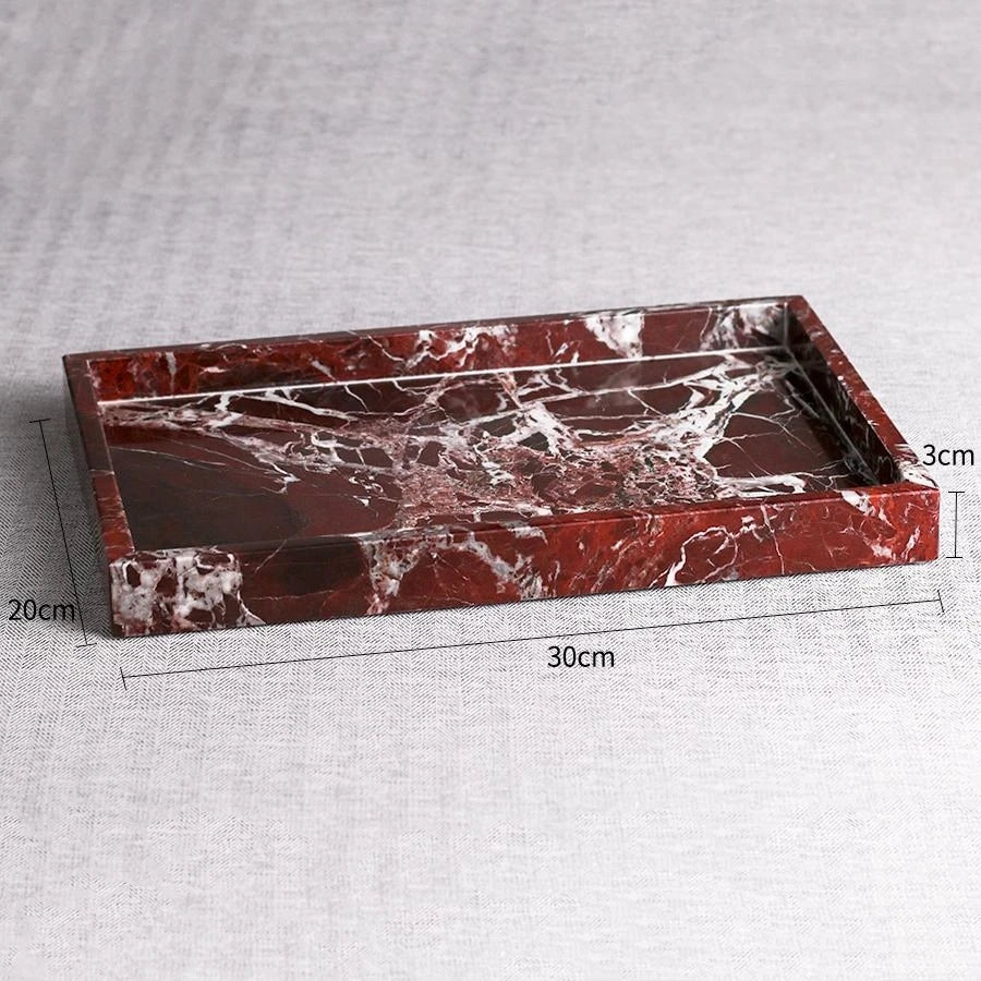 Luxury travertine and natural marble storage box