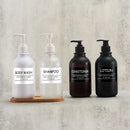 refillable pump bottle for shampoo and shower gel