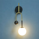 Creative iron u-shaped wall light