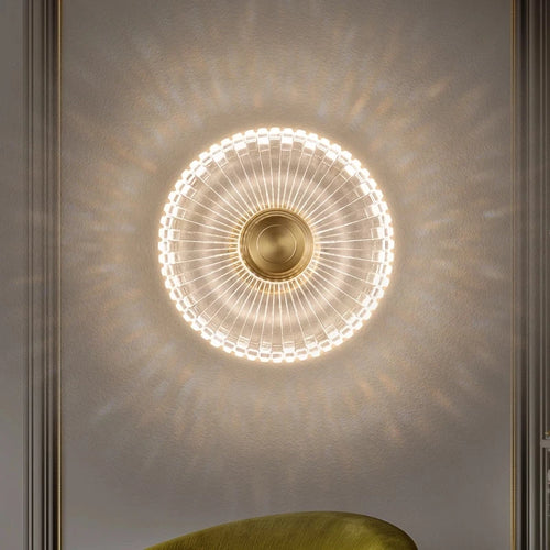 Copper and acrylic LED wall light nordic interior decoration - vue 2 sur 8