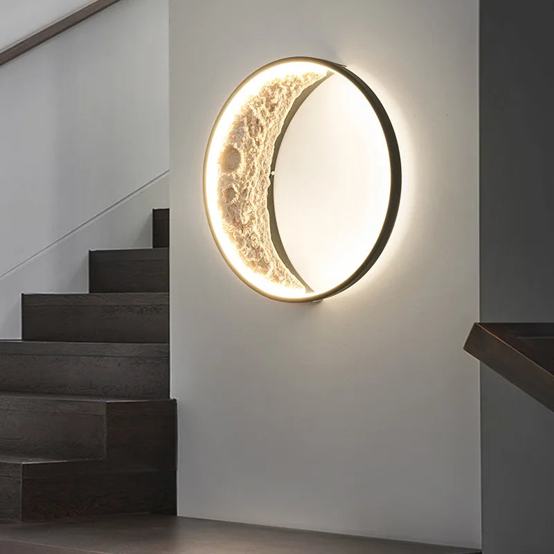 Creative moon-shaped wall light for decoration