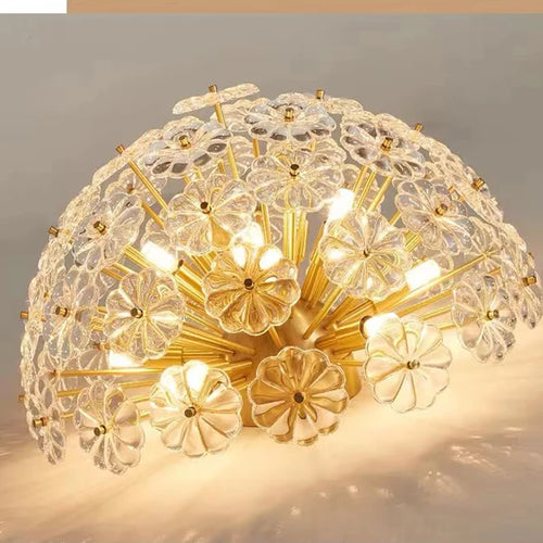 Luxury nordic crystal glass ceiling light for modern interiors - vue 5 sur 9