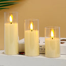 set of 3 flameless LED candles for wedding and party decoration