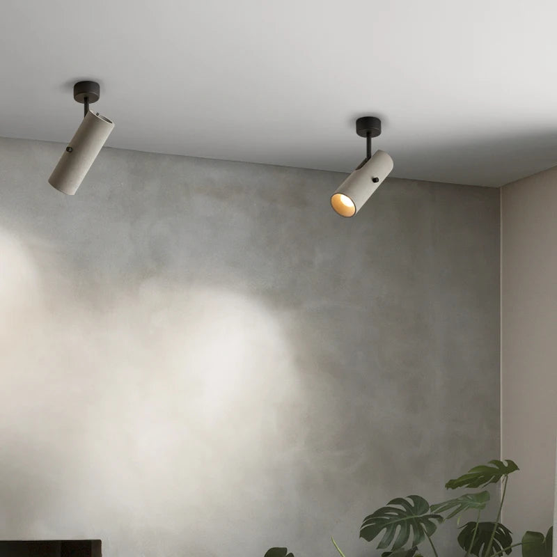 applique murale rétro en ciment rotatif avec lampes led pivotantes - vue 5 sur 8