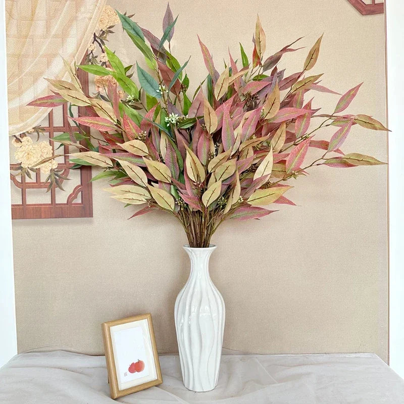 Artificial eucalyptus silk leaf for interior decoration - vue 3 sur 9
