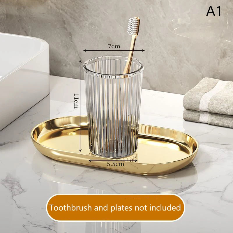 acrylic toothbrush cup bathroom accessories - vue 9 sur 10