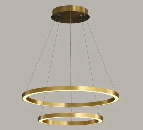 Nordic circular LED chandelier for luxurious interior decor - vue 11 sur 12