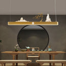 Chinese wooden pendant light for a zen and economical atmosphere