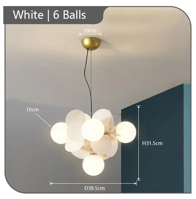 Children's chandelier with multicoloured flowers decorative pendant light - vue 17 sur 18