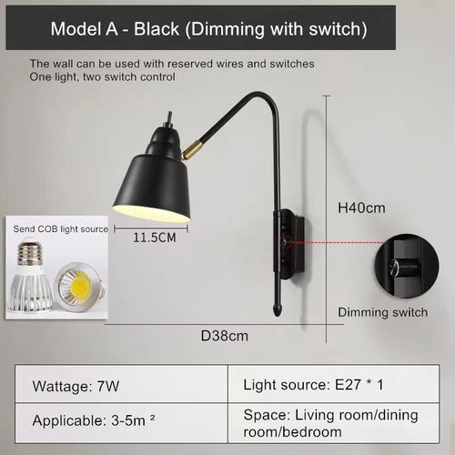 modern wall light with swing arm for elegant interior - vue 16 sur 17