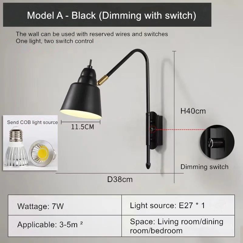 modern wall light with swing arm for elegant interior - vue 15 sur 17