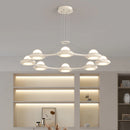 Modern minimalist three-head Italian cream style chandelier