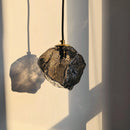 Nordic glass pendant light with creative retro ice lava design