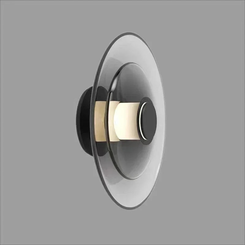 Minimalist modern glass and gold wall light