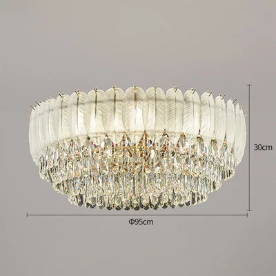 Modern crystal ceiling light for elegant interior décor - vue 12 sur 12