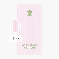 Personalised monogram striped preppy style beach towel