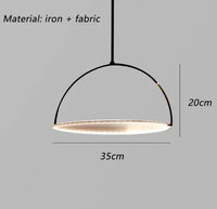 Round fabric pendant light for contemporary and cosy interiors