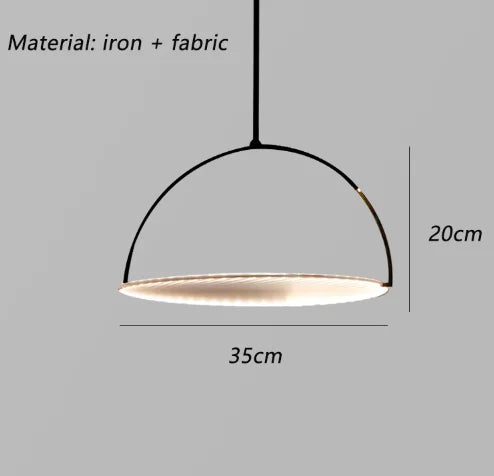 Round fabric pendant light for contemporary and cosy interiors