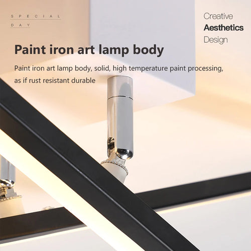 Modern LED chandelier for creative interior decor - vue 7 sur 12