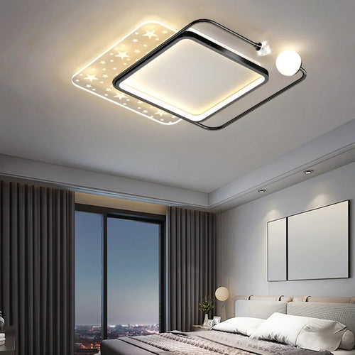 Nordic style gold LED ceiling light for the whole house - vue 3 sur 23