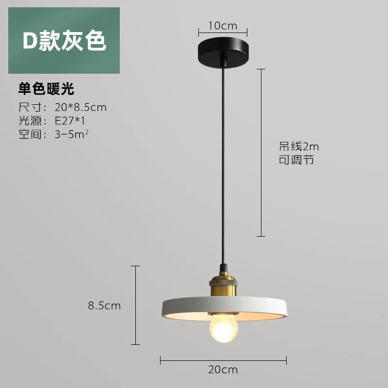 Industrial style LED pendant light - vue 10 sur 22