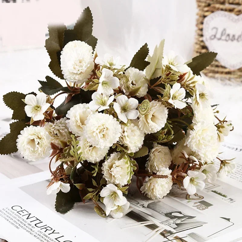 Artificial silk lilac bouquet for floral decor