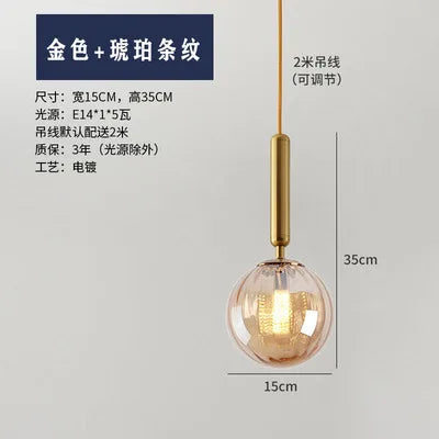 Modern glass pendant light for elegant interior decor - vue 24 sur 24