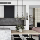 Bauhaus modern chrome ball pendant light