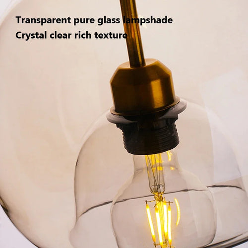 Modern glass pendant light for nordic home decor - vue 6 sur 8