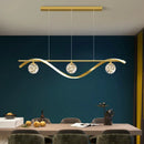 Minimalist glass LED pendant light with dimmer for home