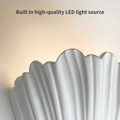 Modern creative LED gypsum shell wall light - vue 7 sur 9