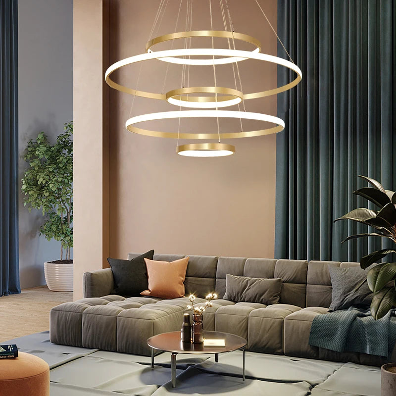 lustre moderne en style nordique avec télécommande et lumière led - vue 3 sur 30