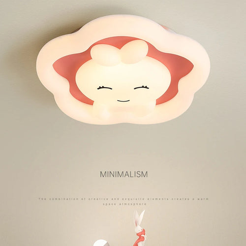 Simple children's ceiling light with creative bunny cartoon design