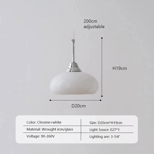 Glass pendant light for indoor bar, café, restaurant and dining room