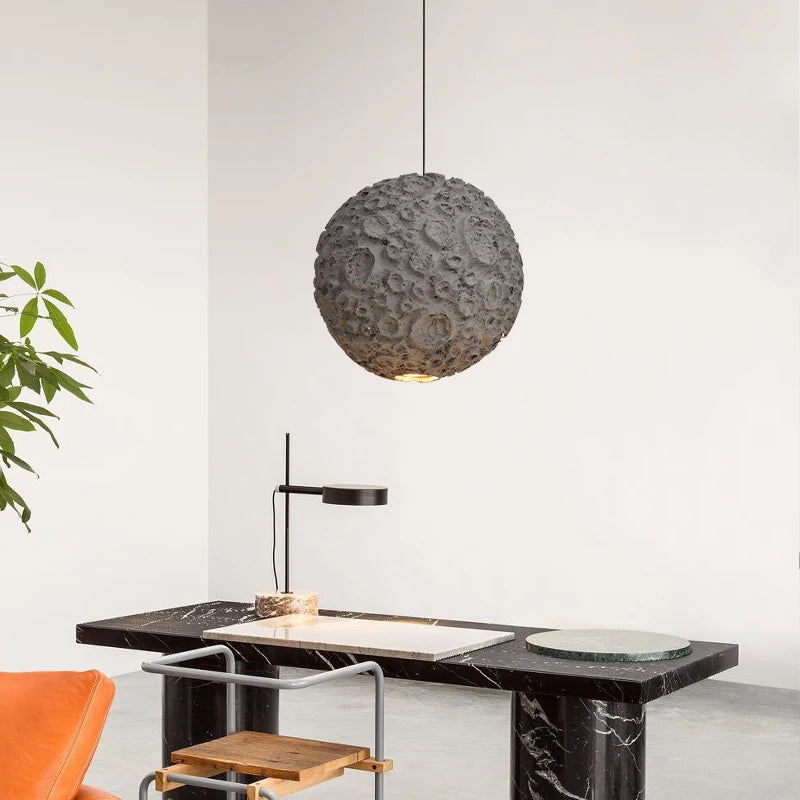 Nordic wabi sabi LED chandelier for restaurant and café - vue 7 sur 7