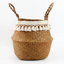 handwoven wicker foldable storage baskets