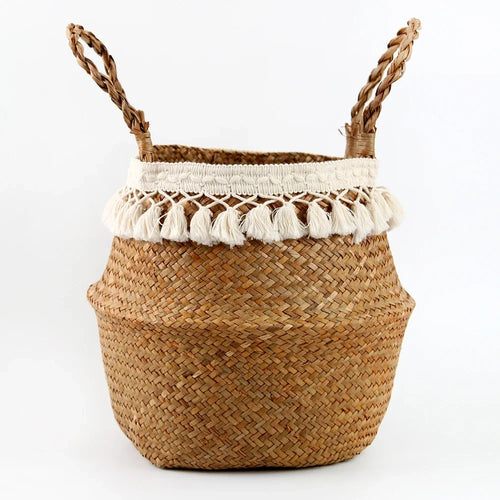 handwoven wicker foldable storage baskets - vue 8 sur 8