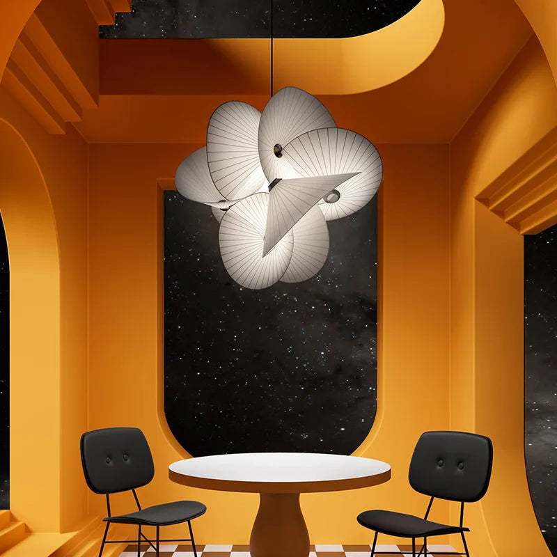 Adjustable fabric pendant light for home lighting