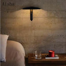 Mushroom umbrella wall light with rotating reading lamp
