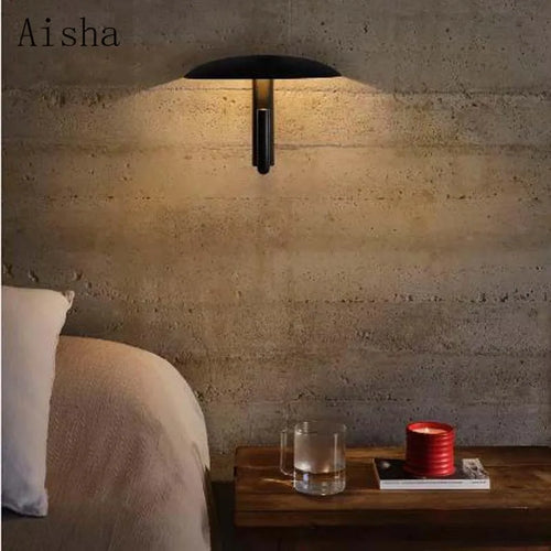 Mushroom umbrella wall light with rotating reading lamp - vue 4 sur 8
