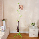 wooden coat rack with 8 hooks hanging from the floor