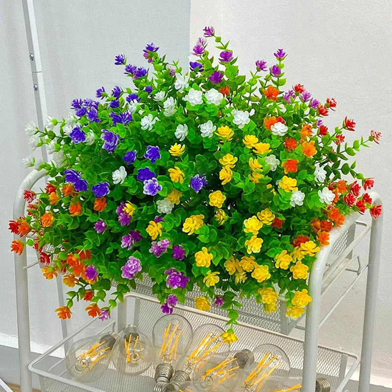 Uv resistant artificial flowers for outdoor and garden