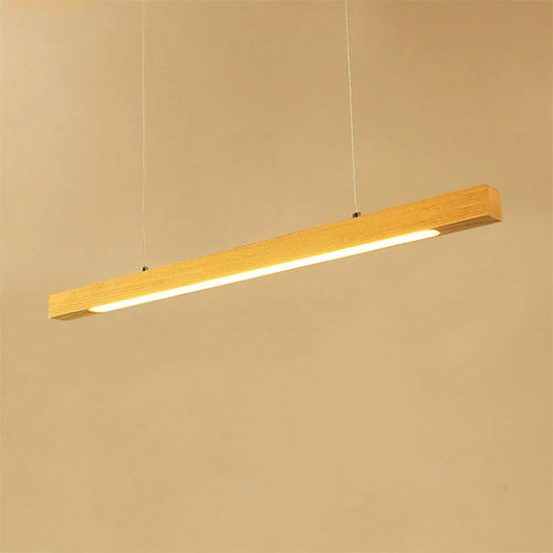 Modern LED wooden pendant lamp for indoor decor - vue 2 sur 8