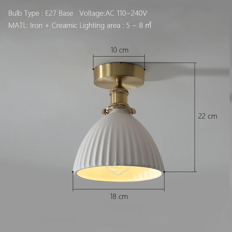 Nordic Japanese style luxury LED pendant light - vue 10 sur 10