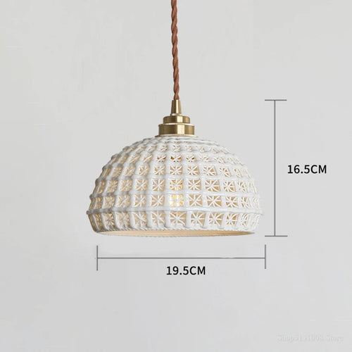 Nordic ceramic pendant light luminaria lighting