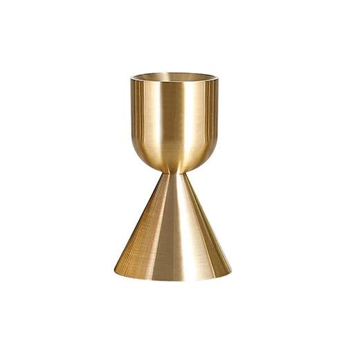 Gold metal candle holder for parties and weddings - vue 12 sur 24