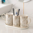 decorative and practical marbled ceramic bathroom accessories