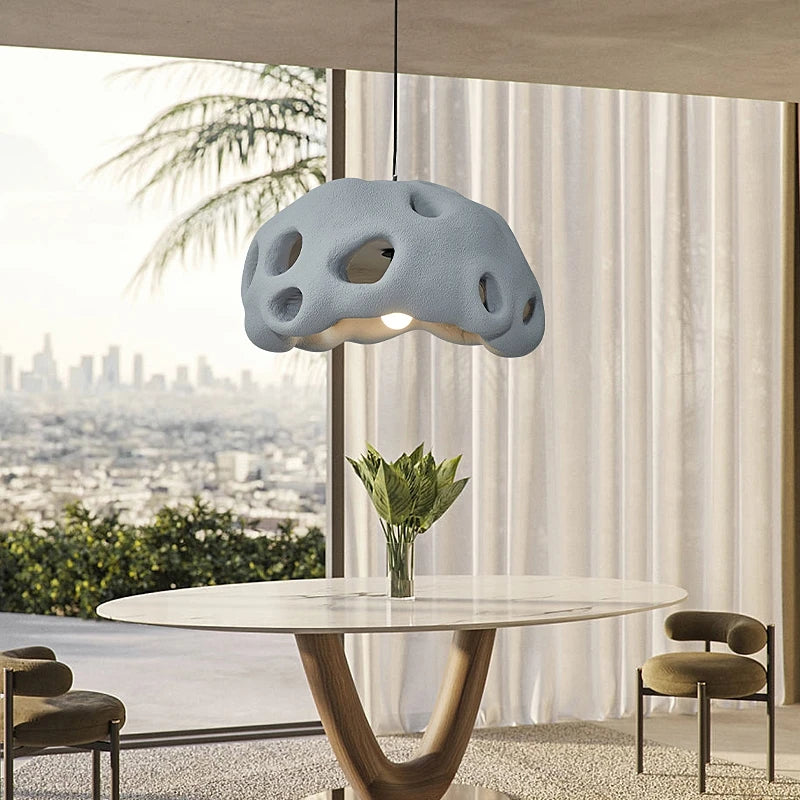 Wabi sabi designer LED pendant light nordic irregular - vue 3 sur 20