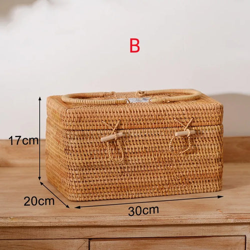 panier de rangement en rotin pour aliments et thé - vue 10 sur 16